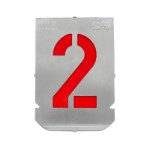 Stencil set with numbers 0-9 with 50 mm character height (10 parts)